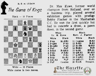 Dr. Max Euwe Vs. Bobby Fischer at Manhattan Chess Club