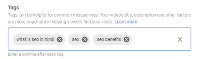 Youtube Tags