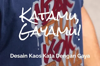 Desain kaos kata dengan gaya