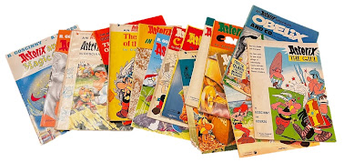 Some of my dog-eared Asterix books ...