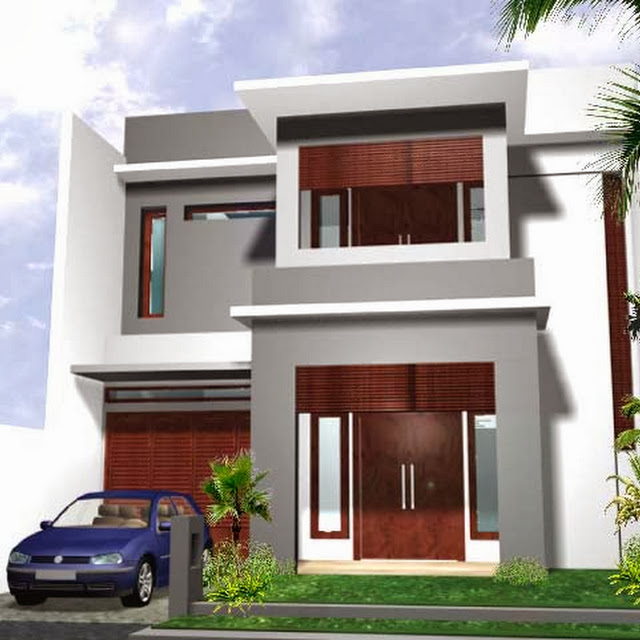 Desain model rumah masa kini Modern 