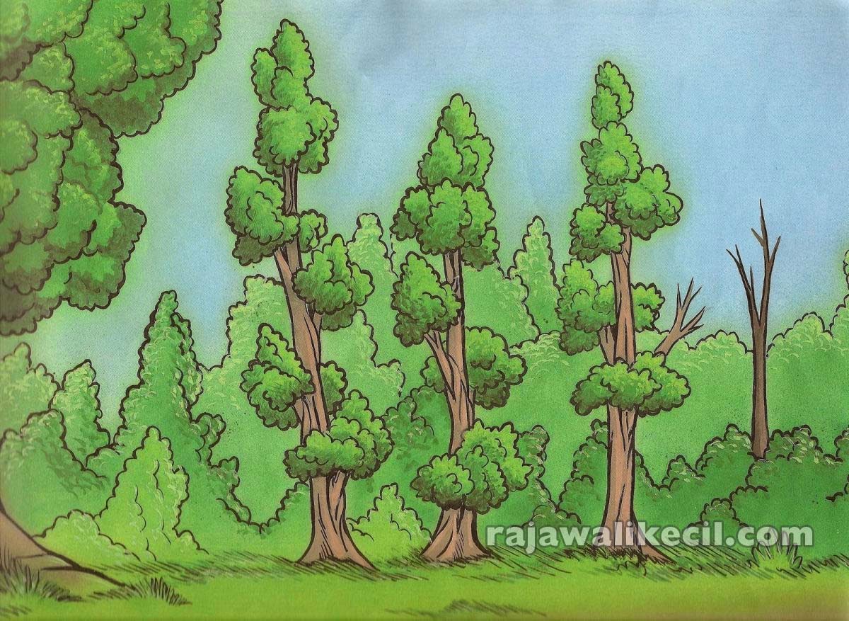 Gambar Ilustrasi Orang Menebang Pohon Iluszi