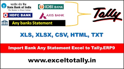 LOGO Import Bank Statement into Tally.ERP9 From Excel