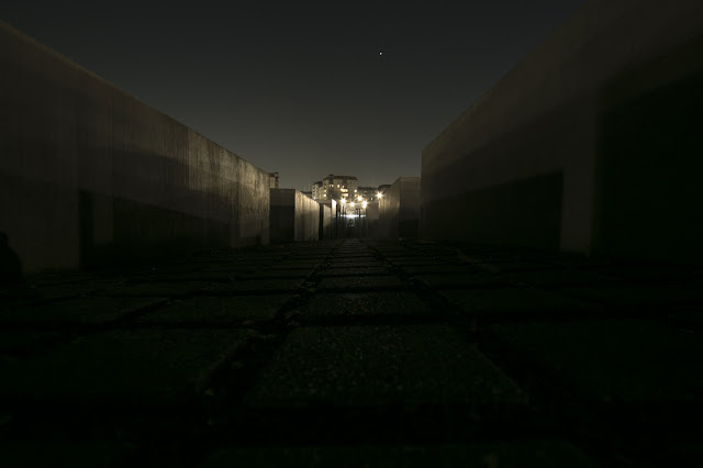 Holocaust Mahnmal di notte-Berlino