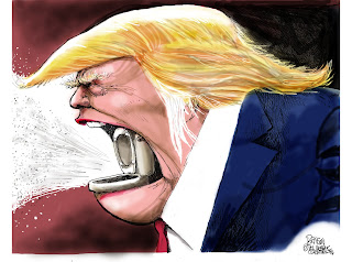 Resultado de imagem para caricaturas trump