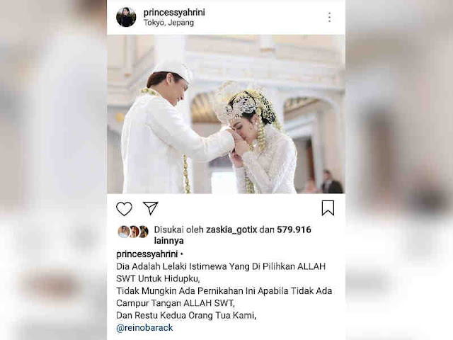 Syahrini Tegaskan Pernikahannya adalah Ijin Allah