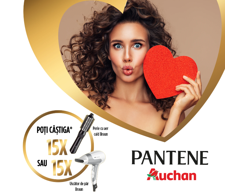 Concurs PANTENE Auchan - Castiga 15 perii de par cu aer cald de la BRAUN - 2021 - concursuri - online