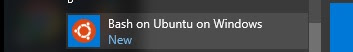 Bash on Ubuntu on Windows Start Menu 