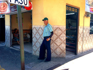 man on street corner in Puriscal