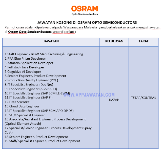 OSRAM Opto Semiconductors (Malaysia) Sdn Bhd