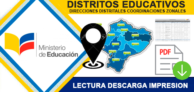 Distritos Educativos Direcciones Distritales Coordinaciones Zonales Ministerio de Educación