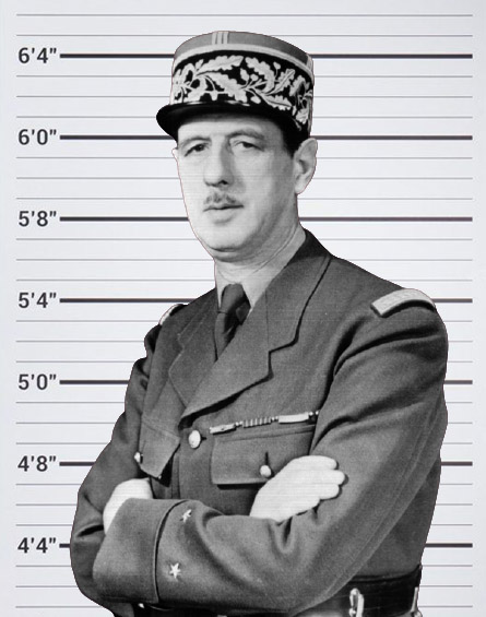 Charles de Gaulle height chart background