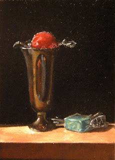 Daily Painting, Oil, Still Life, Shot Glass #1