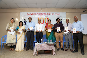 After the launch of 100th edition.  L to R: Sukruti Vadula, Susan Koshy, Prime Point Srinivasan, Lakshmi Narayanan (Cognizant), Padmini (Polaris), V Ponraj, Dr Jagannathan and V Rajendran