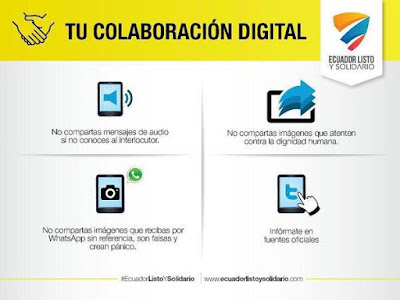 4 normas para utilizar los medios digitales en Sismo de Ecuador