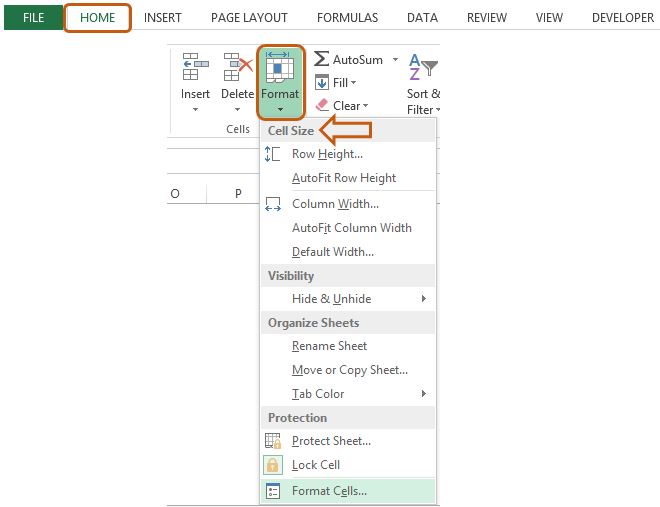 Adjusting Row Height Column Width In Excel