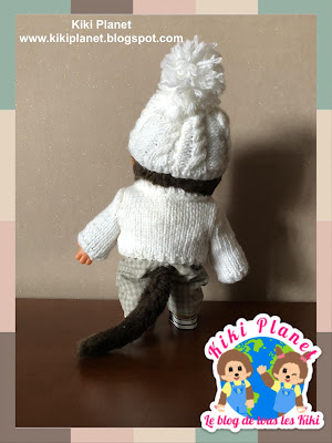 kiki monchhichi hat bonnet knitted tricot handmade fait main doll clothes