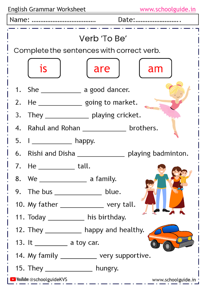 Is/are/am Worksheets 