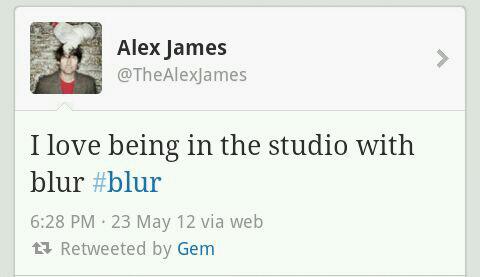 blur studio, blur recording, new blur, blur alex james twitter, blur news