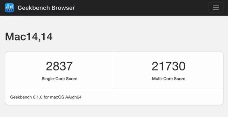 Apple M2 Ultra Geekbench scores surfaces in a listing