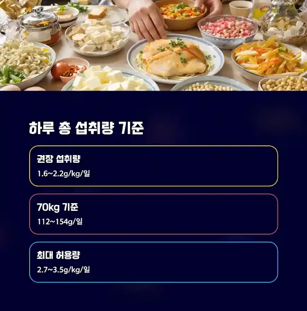 하루 총 섭취량 기준