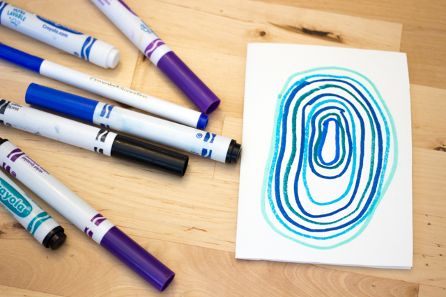 How to "paint" agate geodes with kids- super easy art idea that doesn't require any water colors!