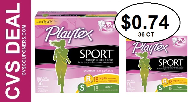 Playtex Tampons CVS Deal $0.74 1-12-1-18