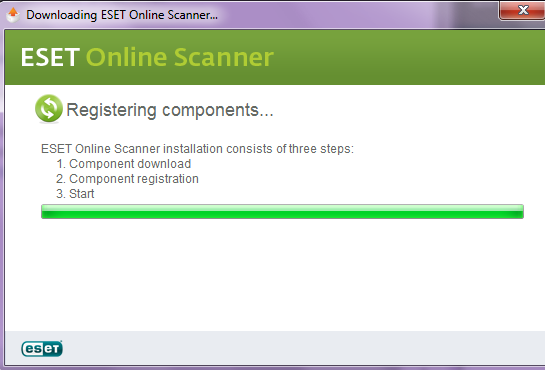 فحص الجهاز عن طريق موقع  (node 32 (ESET أون لاين 