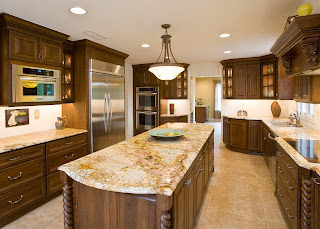 granite with kitchen