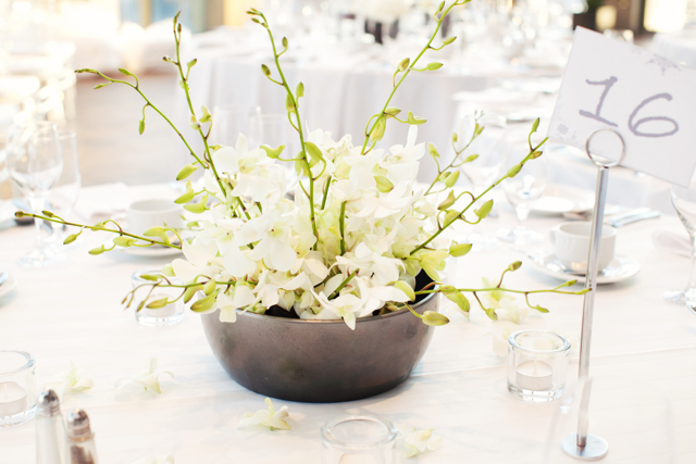 Three assorted floral table arrangements