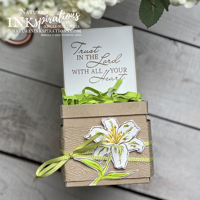 Stampin' Up! Easter Lilies Alcove Treats Box for some special friends | Nature's INKspirations by Angie McKenzie