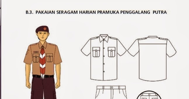 Pakaian Seragam Harian Pramuka Penggalang Putra