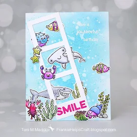 Sunny Studio Stamps: Best Fishes Customer Card by Toni Maddox 