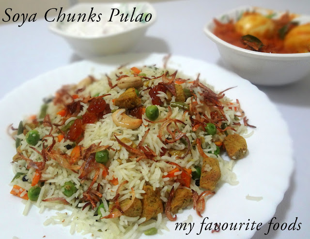 Soya Chunks Pulao