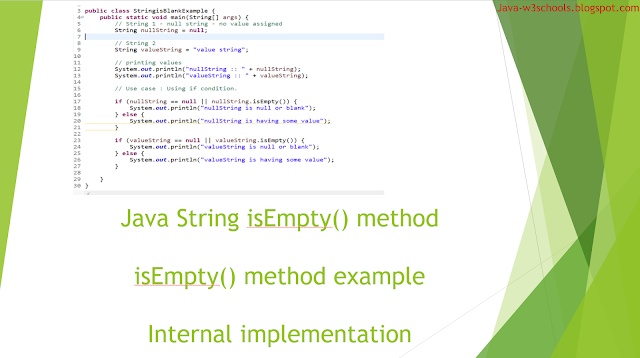 String isEmpty method in java