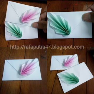 Tutorial origami amplop dengan desain daun