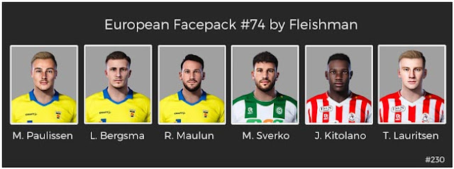 European Facepack #74 For eFootball PES 2021