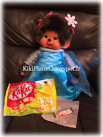 Monchhichi 45 cm, taille M, sekiguchi, kiki jouet vintage, kitkat banane japon