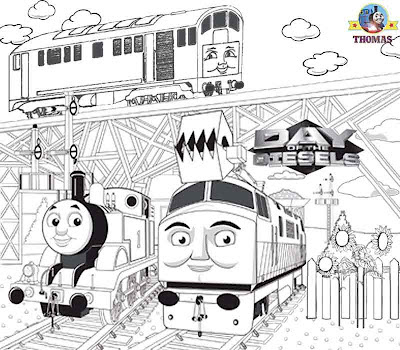 Worksheets Free Printable activities Kids coloring pages Thomas the train Diesel 10 engine and BoCo