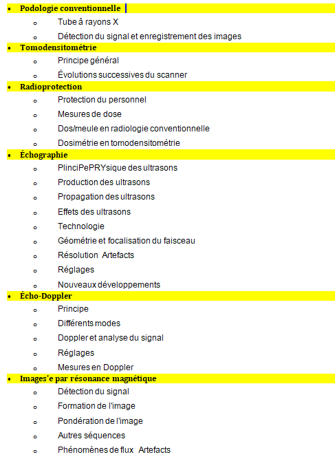 Bases physiques de l'imagerie