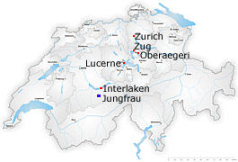 Map of Switzerland.