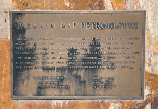 Parowan Gap petrogpyph information sign