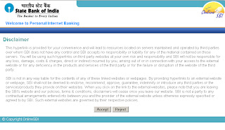 SBI insta pay disclaimer page