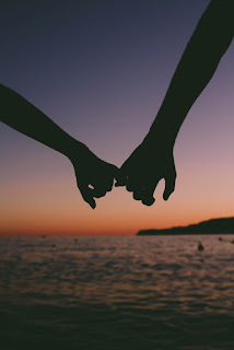 Holding hands wishing Valentines