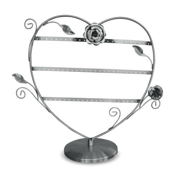 #PEW080B Metal Wire Earring Display Stand with Floral Design