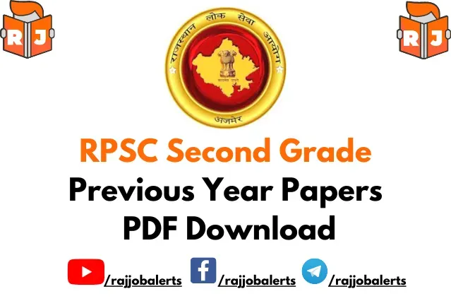 RPSC 2nd Grade Teacher Previous Question Papers PDF Download