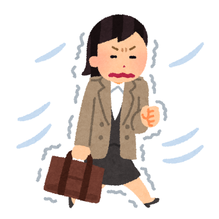 寒い中を歩く女性会社員のイラスト かわいいフリー素材集 いらすとや 寒い中を歩く女性会社員のイラスト かわいいフリー素材集 いらすとや
