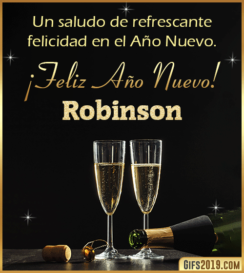 Saludos de año nuevo para robinson