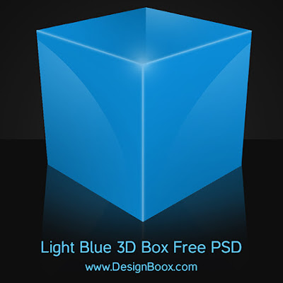 Free Download Light Blue 3D Box