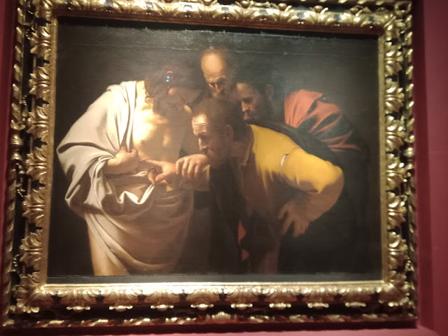 Doubting Thomas by Caravaggio, Uffizi Gallery, Florence, Italy. Photo by Loire Valley Time Travel.